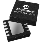 Microchip Technology-MCP33141D-05-E/MN A/D-W 1 Msps/500 kSPS, 14/12-Bit Differential Input SAR ADC Automotive AEC-Q100