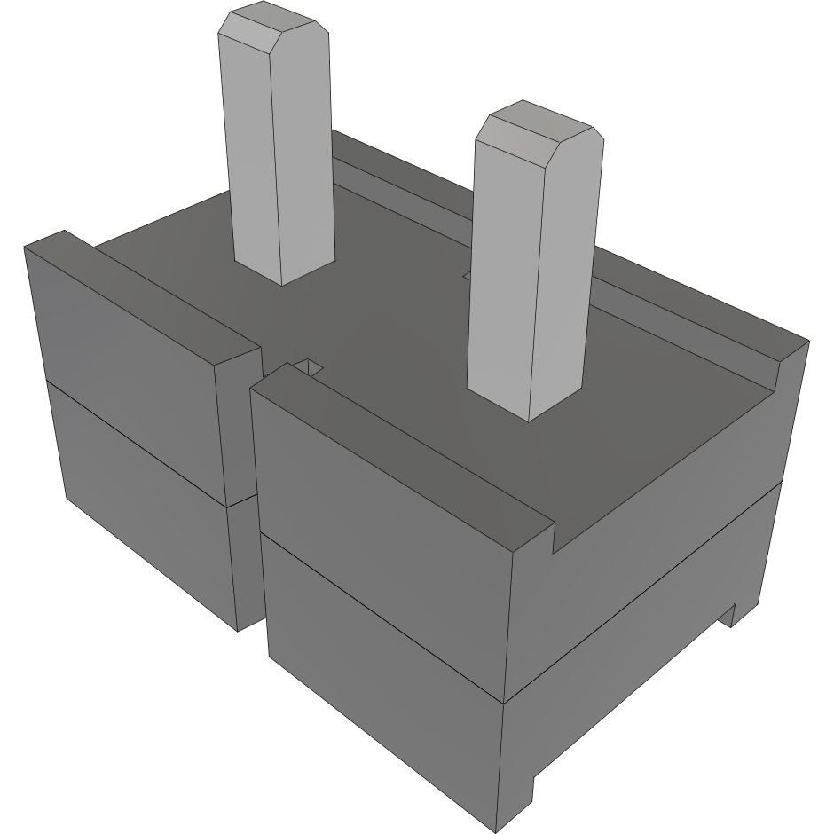 Samtec-HPW-02-04-T-S-200-140 Cabezales del conector y receptáculos PCB Conn Board Stacker HDR 2 POS 5.08mm Solder ST Thru-Hole Bulk