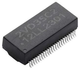 Eaton-LAN2VSOPD48351C2 电信变压器 Telecom Transformer 1CT:1CT 0.6Ohm Prim. DCR 0.6Ohm Sec. DCR 48 Terminal Gull Wing SMD