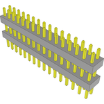 Conn Board Stacker HDR 32 POS 2mm Solder ST Top Entry Thru-Hole Bulk