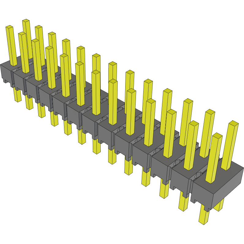 Samtec-HMTSW-113-07-G-D-210 Steckverbinderleisten und Leiterplattenbuchsen Conn Unshrouded Header HDR 26 POS 2.54mm Solder ST Top Entry Thru-Hole Bulk
