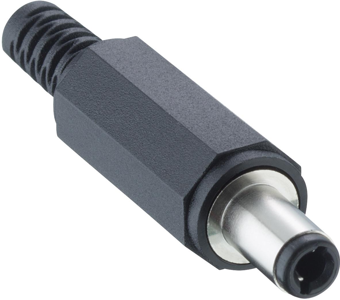 Lumberg-1633 04 Potencia del conector Power Supply Plug, Straight Version, with Fork-Shaped Contact, Solder Eyes and Bend Protection