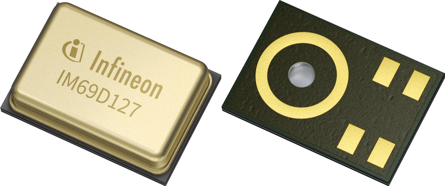 Infineon Technologies AG-IM69D127V11XTMA1 Micrófonos Mic Omni-Directional -34dB 1.8V Rectangle Solder Pad