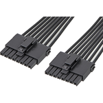 Cable Assembly UL 1061 0.3m 16AWG Wire to Board to Wire to Board 8 to 8 POS F-F Crimp-Crimp Ultra-Fit Bag