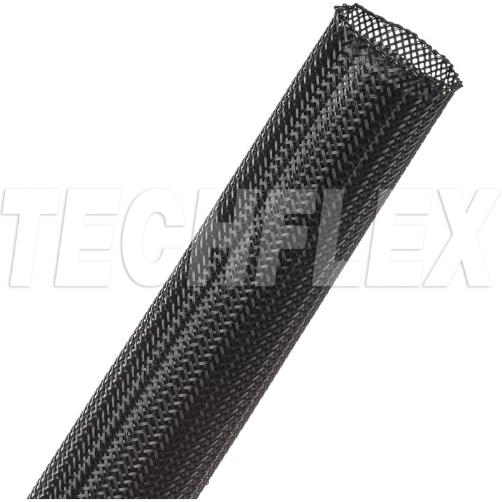 Techflex, Inc-CCP1.00BK 电缆配件 Cable Accessories Braided Sleeving Polyethylene Terephthalate Black Spool