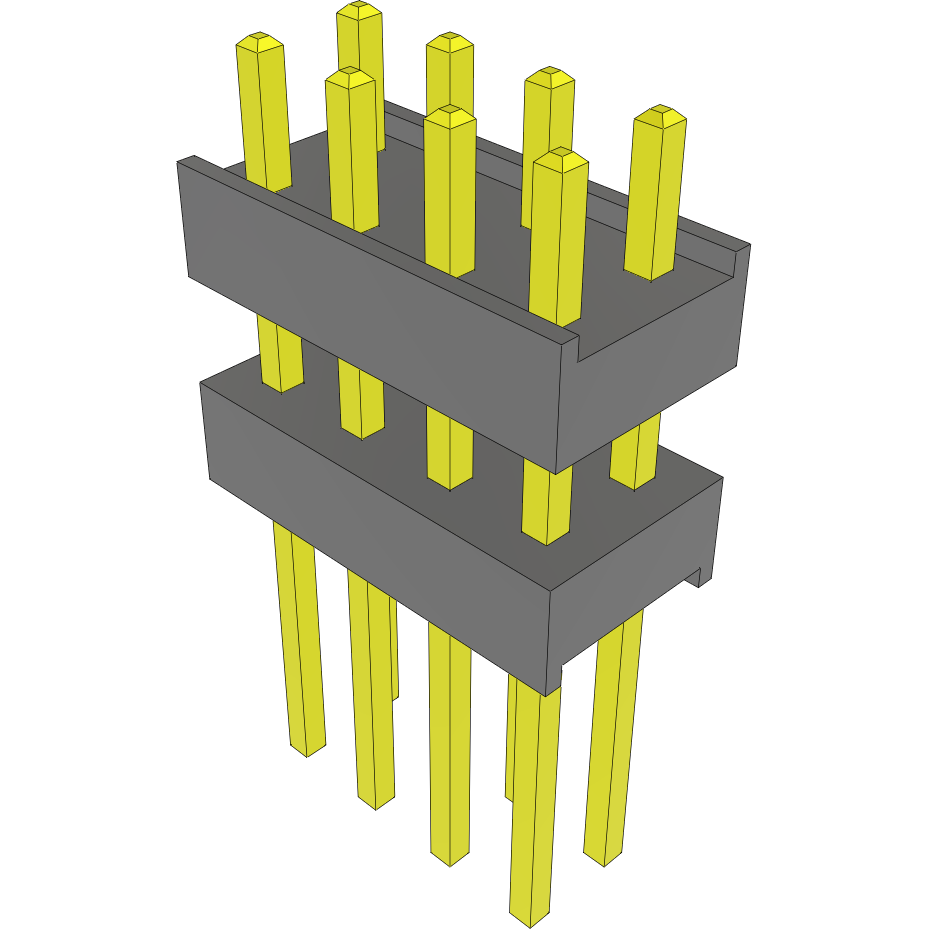 Samtec-EW-04-09-L-D-300 Steckverbinderleisten und Leiterplattenbuchsen Conn Board Stacker HDR 8 POS 2.54mm Solder ST Top Entry Thru-Hole Bulk