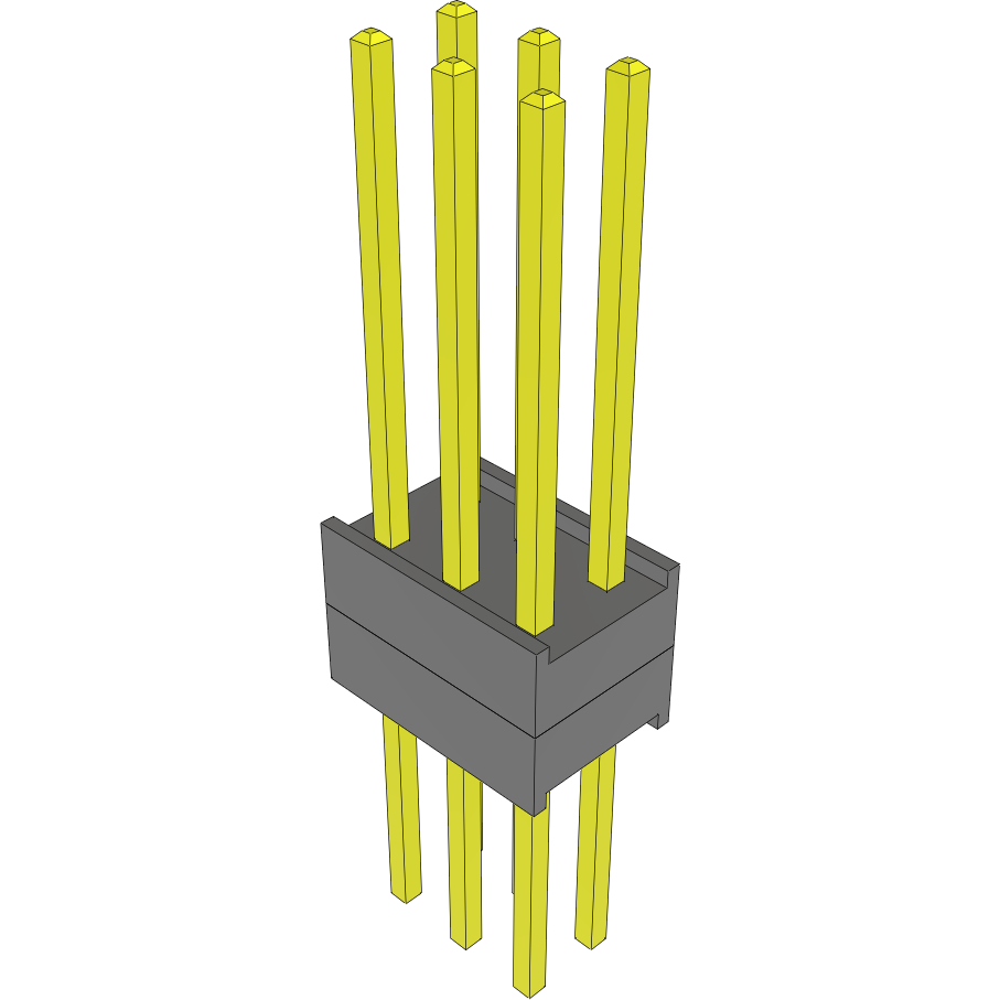 Samtec-EW-03-12-L-D-200 连接器插头及 PCB 插座 Conn Board Stacker HDR 6 POS 2.54mm Solder ST Top Entry Thru-Hole Bulk