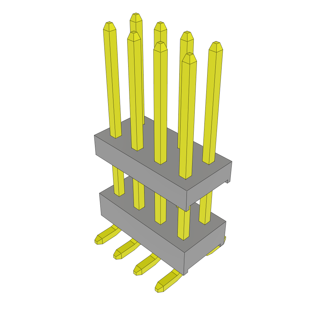 Samtec-TW-04-06-F-D-315-SM-A Connector Headers and PCB Receptacles Conn Board Stacker HDR 8 POS 2mm Solder ST Top Entry SMD Tube