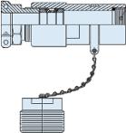 Glenair-M85049/4W13A1 Schrumpfbalgenadapter Environmental Backshell 180° 22 Shell Size Cadmium Over Electroless Nickel Aluminum
