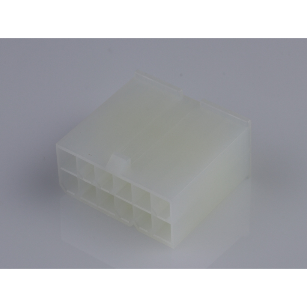 Molex-0039013123 Connector Discrete Wire Housing Conn Housing M 12 POS 4.2mm Crimp ST Cable Mount Natural Mini-Fit Jr™ Bag