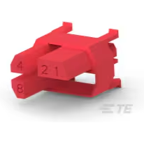 TE Connectivity-100525-9 Steckverbinderzubehör Connector Accessories Coding Key Straight Glass Filled Polyamide 6/6 Strawberry Red Bag
