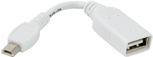 Tensility International-10-00003 Cable Assembly USB Cable Assembly 0.102m USB Type A to Mini USB Type A 5 to 5 POS PL-RCP 28AWG