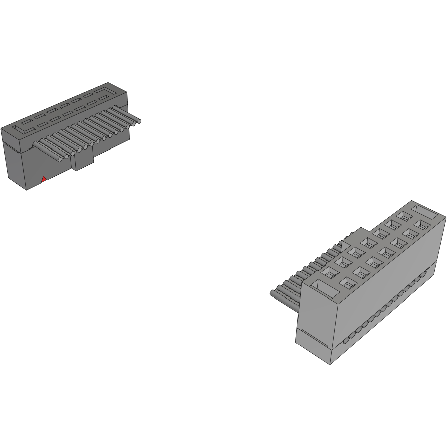 Samtec-HCSD-07-D-02.00-01-N-R Flachband Kabelbaugruppen Cable Assembly 0.05m 28AWG 2.54mm 14 to 14 POS IDC Connector to IDC Connector F-F Bulk