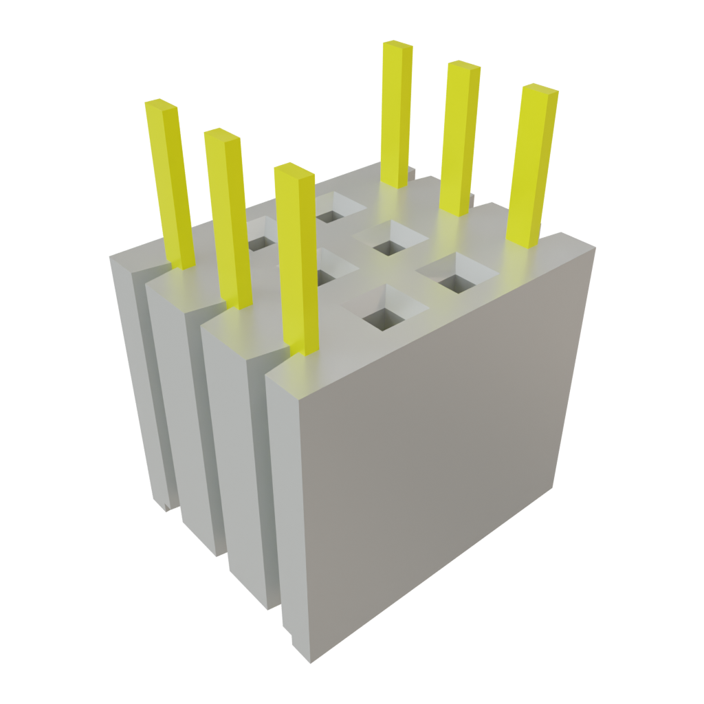 Samtec-BSW-103-04-S-D Cabezales del conector y receptáculos PCB Conn Bottom Mount Socket Strip SKT 6 POS 2.54mm Solder ST Bottom Entry Thru-Hole Bulk