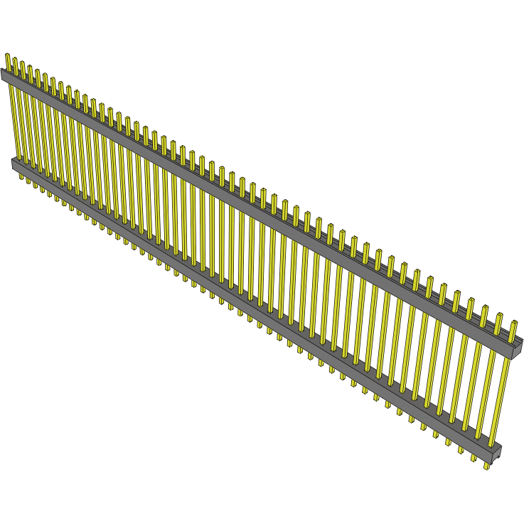 Samtec-DW-50-13-G-S-980 Connector Headers and PCB Receptacles Conn Board Stacker HDR 50 POS 2.54mm Solder ST Top Entry Thru-Hole Bulk