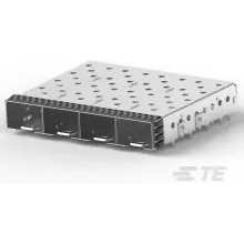 TE Connectivity-2007132-1 Accessori per connettori Connector Accessories SFP+ Cage Right Angle Nickel Silver Nickel Tray
