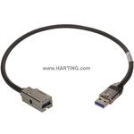 HARTING-09455451932 USB Kabelbaugruppen USB 3.0 PFT A plug - A jack 1,5m