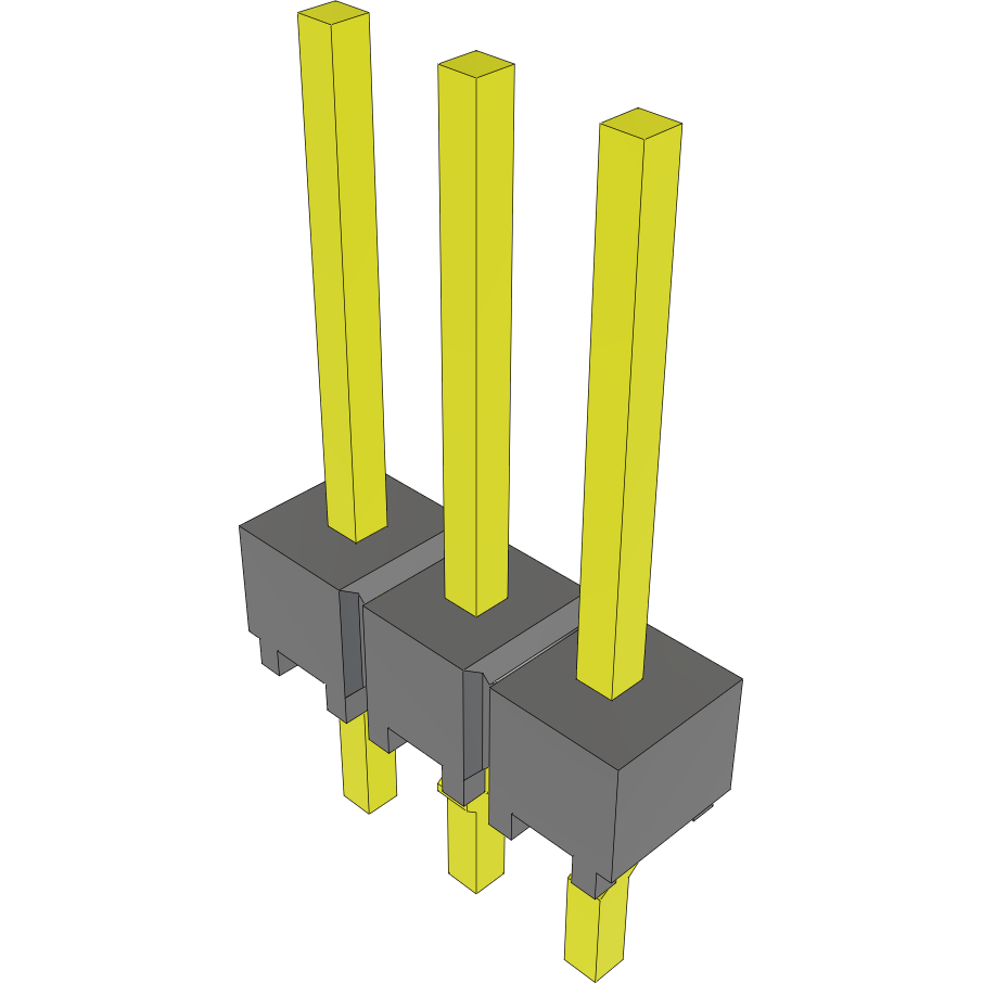 Samtec-MTSW-103-08-T-S-310-LL Connector Headers and PCB Receptacles Conn Unshrouded Header HDR 3 POS 2.54mm Solder ST Top Entry Thru-Hole Bulk