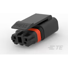 TE Connectivity-2-2834074-2 分立接线罩连接器 Conn Housing PL 2 POS 2.5mm Crimp ST Cable Mount Black