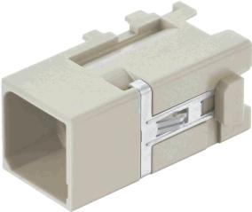 HARTING Technology Group-09149211002 Connector Accessories Connector Accessories Module Han® Domino M12 Cube, Small Tab, Polycarbonate Insert Pebble Gray