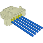 Cable Assembly Discrete Wire 0.101m 28AWG Wire to Board 5 POS SKT Crimp Micro Mate™ Bag