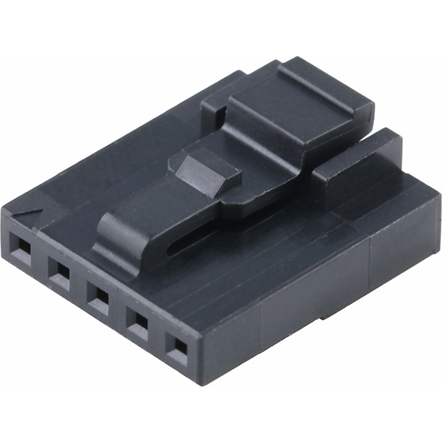 Molex-1511000005 Einzeladersteckverbinder, Gehäuse Conn Housing RCP 5 POS 2mm Crimp ST Cable Mount Black Tray
