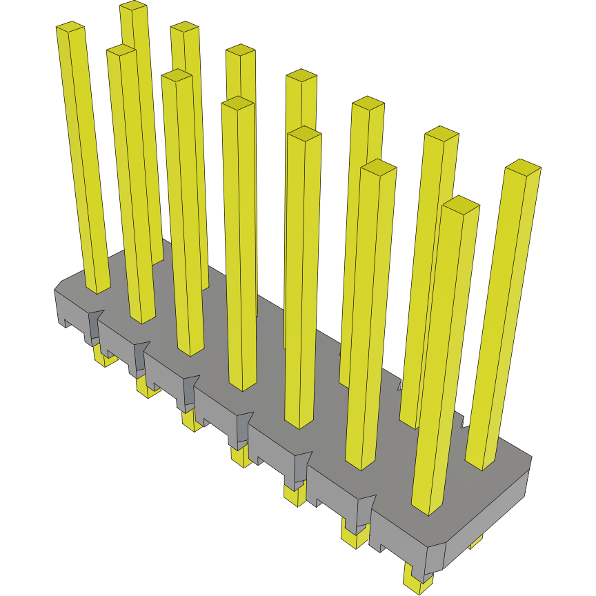 Samtec-MTLW-107-08-G-D-395 Piastre connettori e prese PCB Conn Unshrouded Header HDR 14 POS 2.54mm Solder ST Top Entry Thru-Hole Bulk