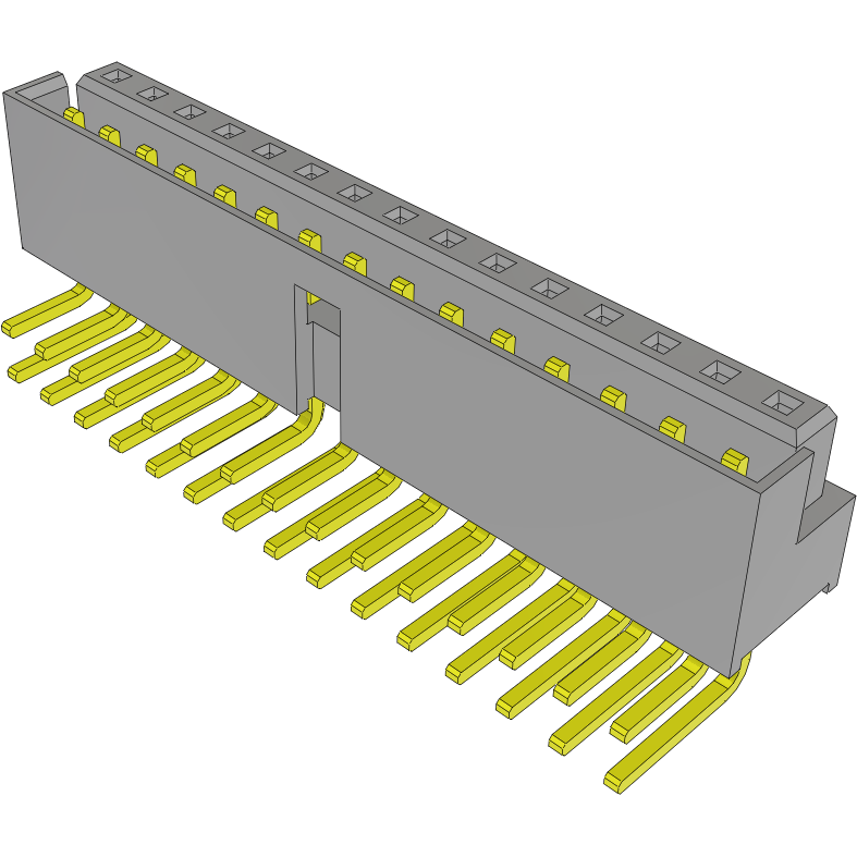 Samtec-LS2-115-01-F-D-RA1 Steckverbinderleisten und Leiterplattenbuchsen Conn Socket and Terminal Strip SKT/HDR 30 POS 2mm Solder RA Side Entry Thru-Hole Tube
