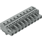 1-Conductor Female Plug, Snap-in mounting feet, 2.5 mm2, Pin spacing 7.5 mm, 10-pole