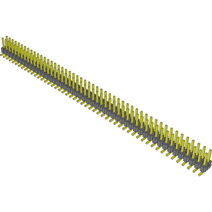 Samtec-TSM-150-01-SM-DV Steckverbinderleisten und Leiterplattenbuchsen Conn Unshrouded Header HDR 100 POS 2.54mm Solder ST Top Entry SMD Tube