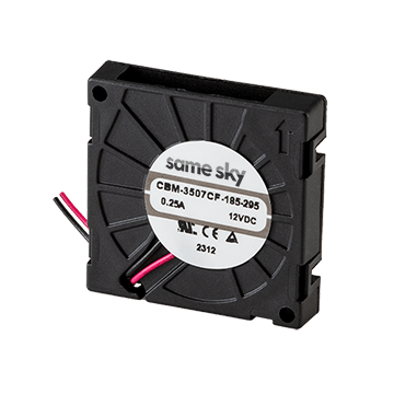 Same Sky (formerly CUI Devices)-CBM-3507CF-045-139-20 Souffleurs et ventilateurs 12 V, 0.08 A, 35 x 35 x 7 mm, Tachometer Signal, omniCOOL DC Centrifugal Blower