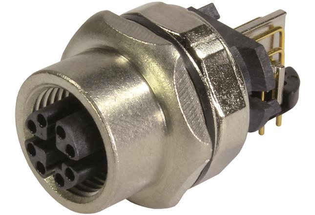 HARTING Technology Group-21033814802 Connector Circular Conn M12 Circular SKT 8 POS Solder RA Thru-Hole 8 Terminal 1 Port Tray