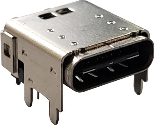 ADAM TECH-USB-C40-S-RA-BK-30-TR Connector USB Conn USB Type C RCP 24 POS 0.5mm Solder RA SMD 24 Terminal 1 Port