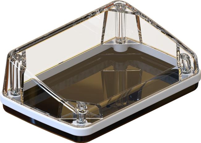 Serpac Electronic Enclosures-CX61SD-CLBK-A-WH Kästen, Gehäuse und Gestelle Black Polycarbonate Sloped Waterproof Pocket Enclosure with White Seal	 <h4><strong>CALIFORNIA&nbsp;PROPOSITION</strong> ⚠️<strong>65&nbsp;WARNING</strong>⚠️</h4>