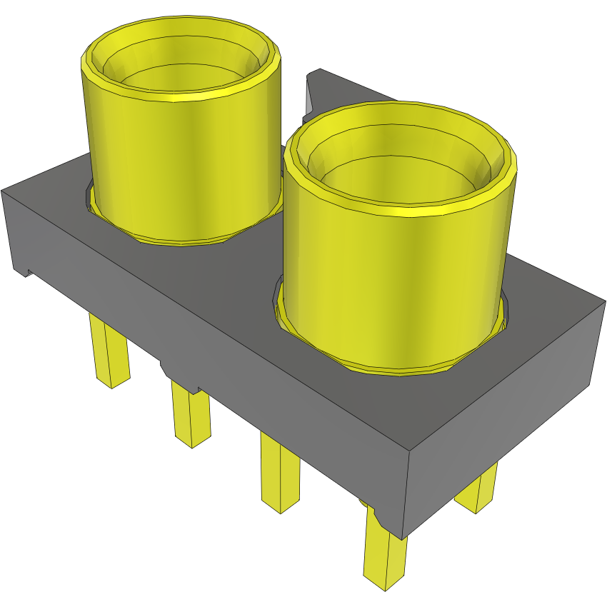 Samtec-GRF1-J-P-02-E-ST-TH1 Connector RF Conn RF System 0Hz to 6GHz 50Ohm Solder ST Thru-Hole F Gold Over Nickel Tube