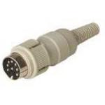 Belden-MAS 8100 SN UM GRAU/GREY Steckverbinder, rund Connector Plug With Locking Screw, Solder Joint
