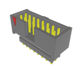 Conn Elevated Shrouded Header HDR 16 POS 2.54mm Solder ST Top Entry Thru-Hole Layer