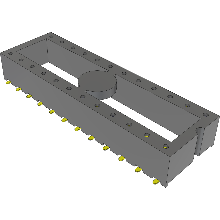 Samtec-ICF-324-T-O Presa connettore Conn DIP Socket SKT 24 POS 2.54mm Solder ST SMD Tube