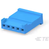 TE Connectivity-281838-5 Connector Discrete Wire Housing Conn Housing RCP 5 POS 2.54mm Crimp ST Cable Mount Blue Box
