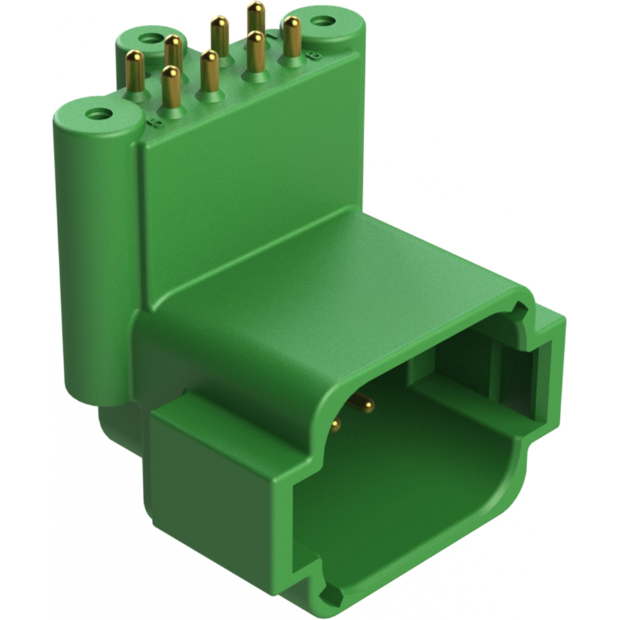 Amphenol-ATF13-08PC-BM31 连接器插头及 PCB 插座 Conn Wire to Board RCP 8 POS 4.42mm/5.45mm Solder RA Thru-Hole Box