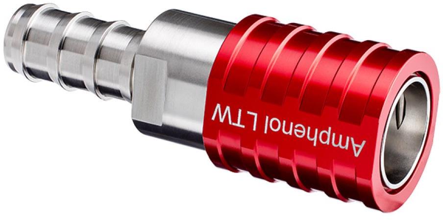 Amphenol-SQD-08SBEN-PRD001 Accesorios de administración térmica Thrml Mgmt Access Liquid Cooling Socket Red Staniless Steel