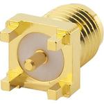 Conn SMA 0Hz to 12.4GHz 50Ohm Solder ST Thru-Hole F Gold