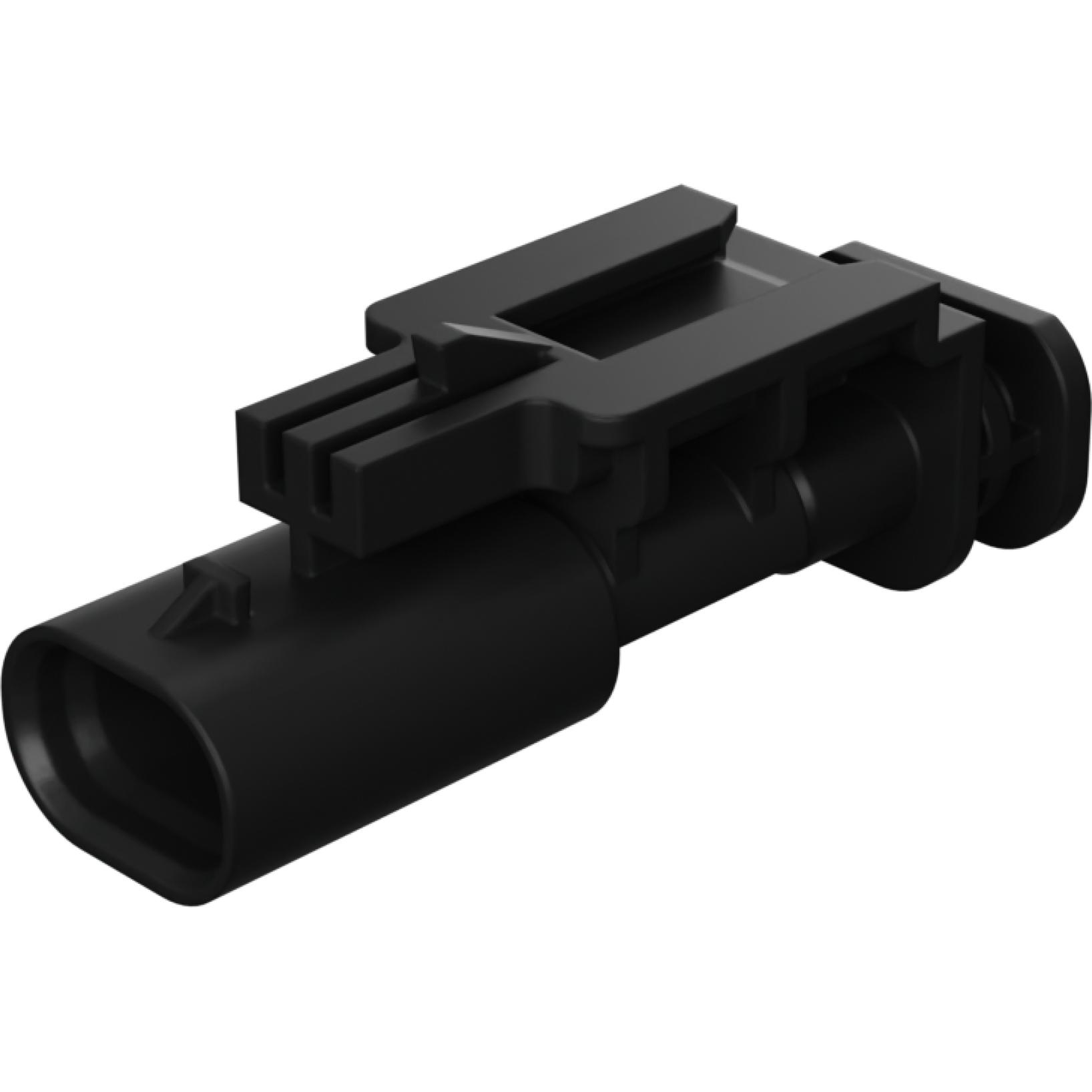 Molex-0348992080 Connector Discrete Wire Housing Conn Housing PL 2 POS 4mm Crimp ST Cable Mount Black MXP120 Sealed Bag