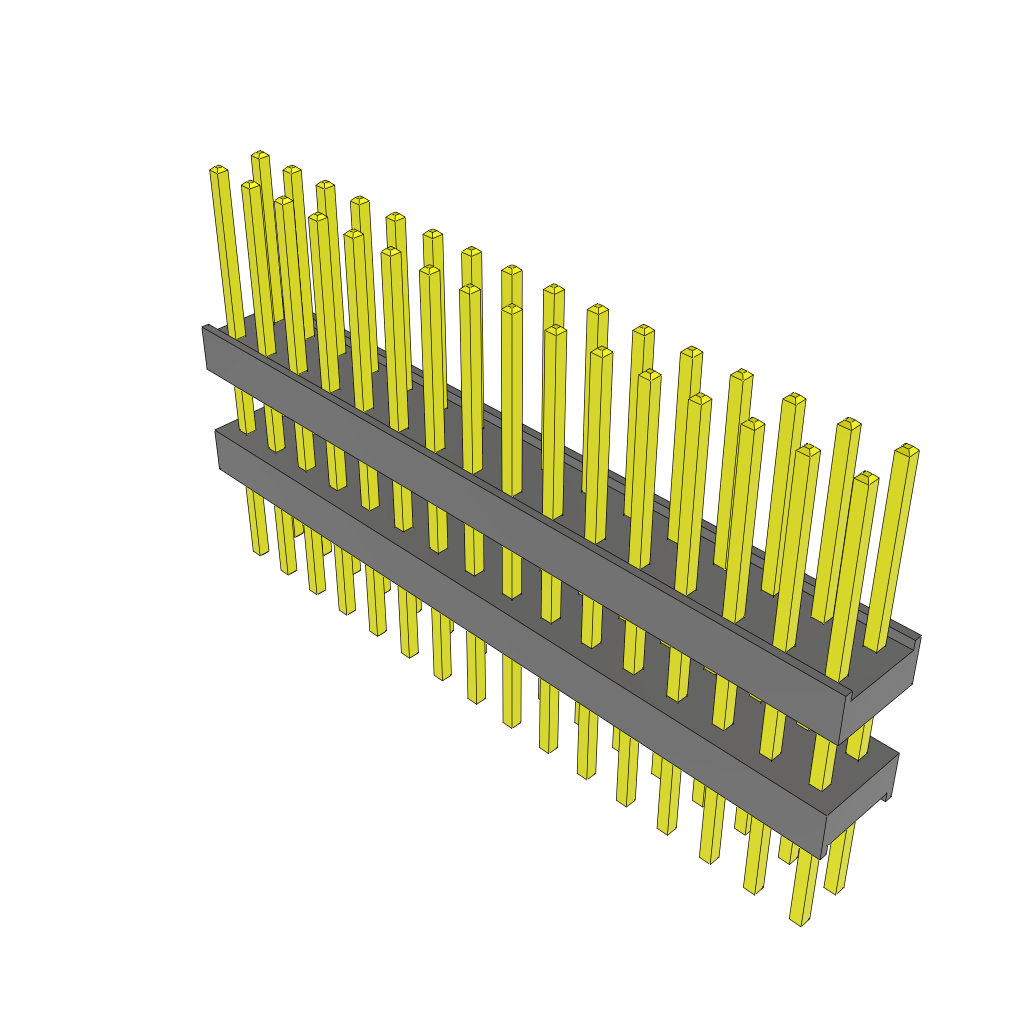 Samtec-ZW-16-11-G-D-350-230 Embases de raccordement et réceptacles PCB Conn Board Stacker HDR 32 POS 2.54mm Solder ST Top Entry Thru-Hole Bulk