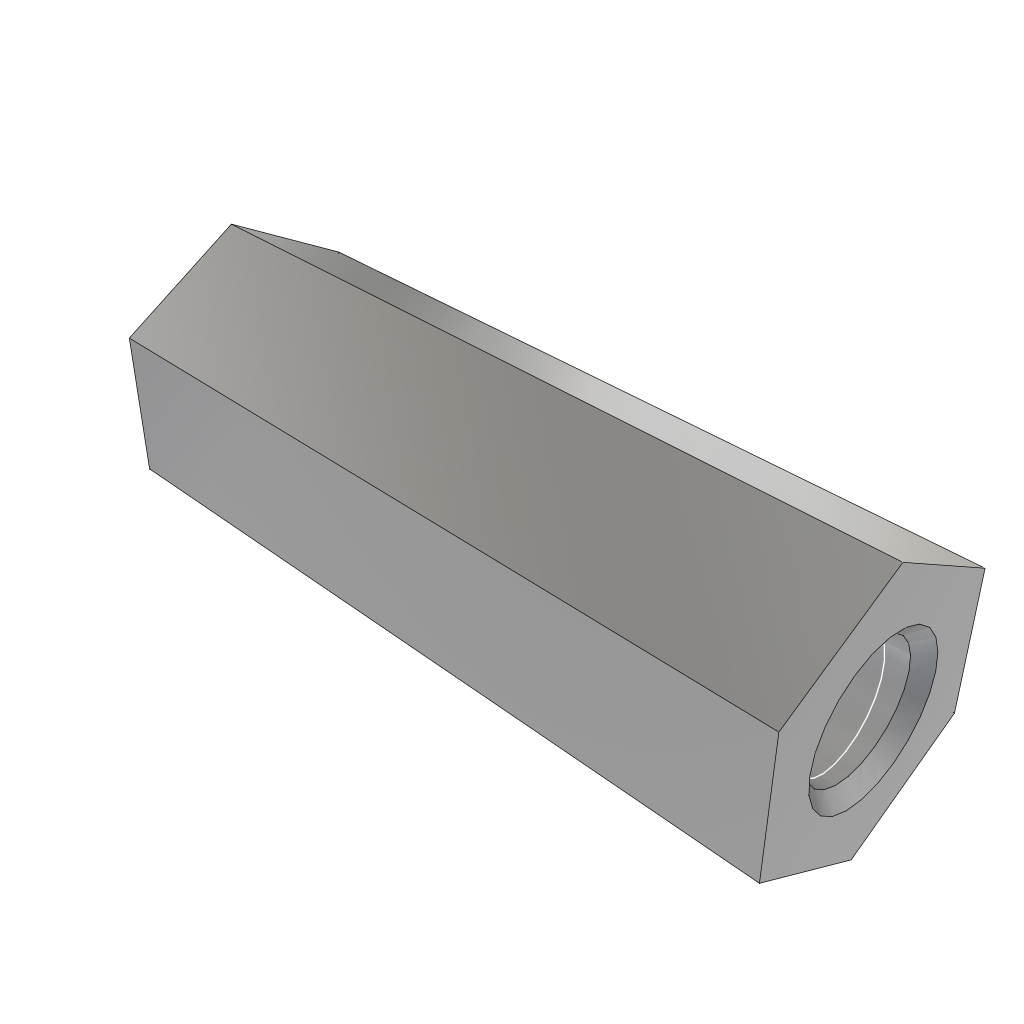 Samtec-SO-1415-05-02-01-N Distanzhülsen Standoff Hex F/F M3 X 0.5-THD 4.76mm-A/F Aluminum 6061