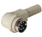 Belden-MAWI 8100 S UM GRAU Steckverbinder, rund Angled Plug With Locking Screw Solder Joint