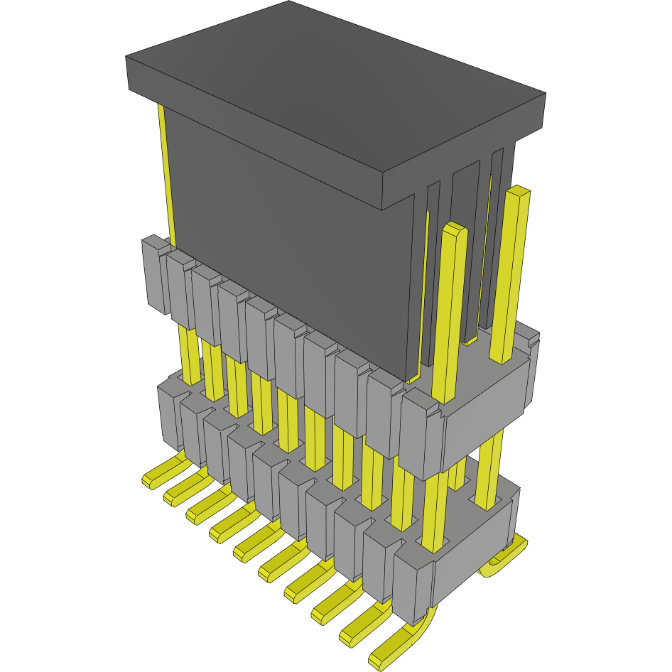 Samtec-HDWM-10-58-G-D-390-SM-P Piastre connettori e prese PCB Conn Board Stacker HDR 20 POS 1.27mm Solder ST SMD Tube