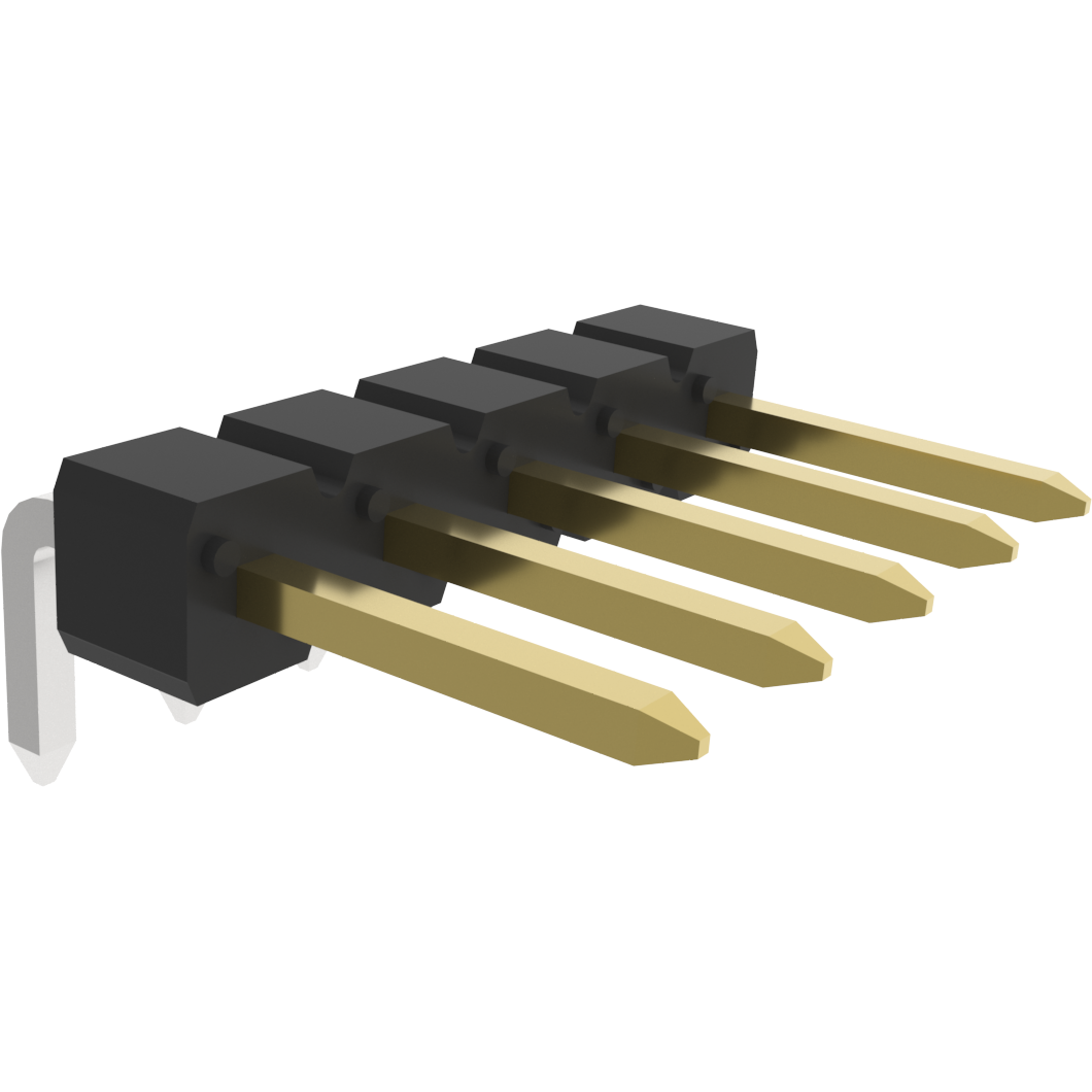 Amphenol Communications Solutions-78554-205HTLF Piastre connettori e prese PCB Conn Unshrouded Header HDR 5 POS 2.54mm Solder RA Thru-Hole BergStik® Tube