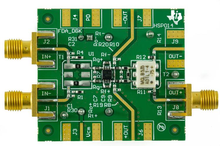 Texas Instruments-THS4551DGKEVM 放大器集成电路开发电路板和套件 THS4551 Special Purpose Amplifier Evaluation Board