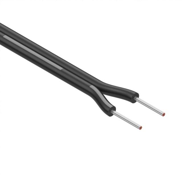Tensility International-30-00008 Cable multiconductor Multi-Conductor Cable Polyvinyl Chloride 2Conductors 22AWG 3.8mm 300V Black Polyvinyl Chloride